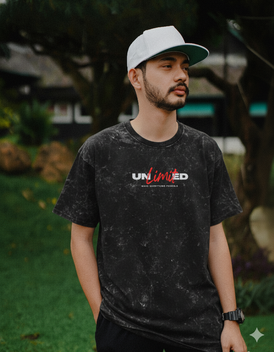 Urban Fade – Unisex Acid Washed Oversized Streetwear Tee