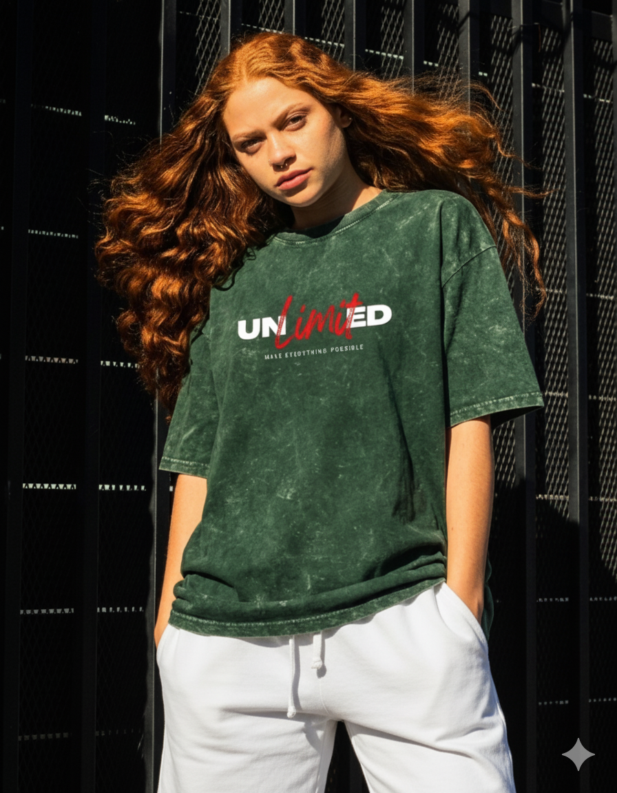 Urban Fade – Unisex Acid Washed Oversized Streetwear Tee
