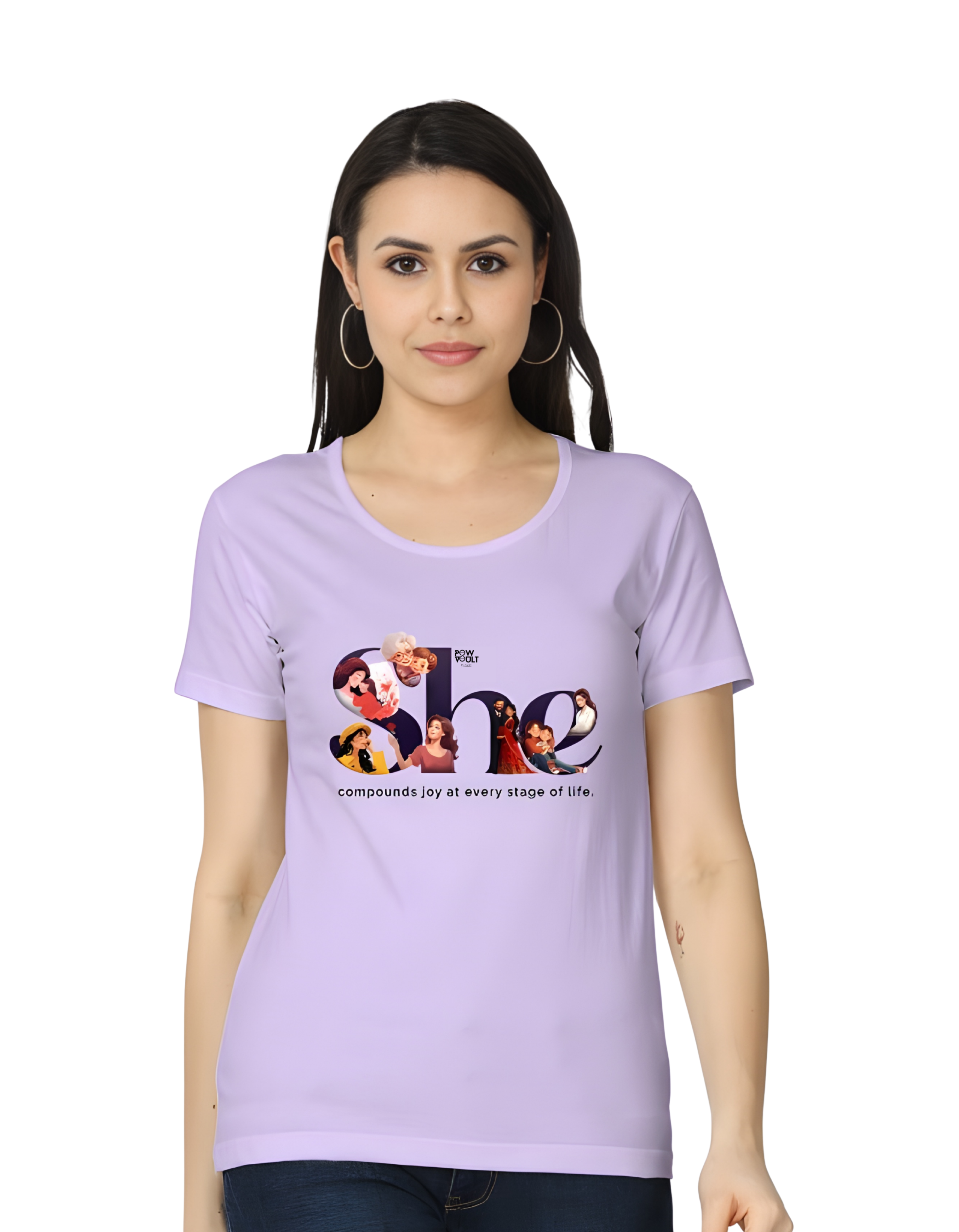 SHE – Strength, Hope & Every Role She Lives | Women’s Day Special Graphic T-Shirt